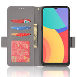 Alcatel 1S (2021) / 3L (2021) PU Litchi Leather Flip Cover m. Lommebok - Grå