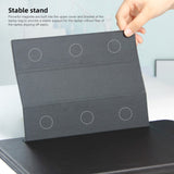 Trefoldet MacBook-omslag i skinn 15-16" (37 x 27 cm) - Svart