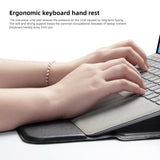 Trefoldet MacBook-omslag i skinn 15-16" (37 x 27 cm) - Svart