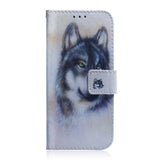 Google Pixel 6 Leather Flip Cover m. Lommebok og trykk - Wolf