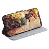 Google Pixel 6 Leather Flip Cover m. Lommebok og trykk - Wolf