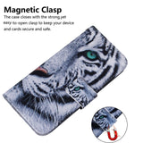 Google Pixel 6 Leather Flip Cover m. Lommebok og trykk - Tiger