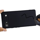 Google Pixel 6a flytende silikondeksel m. Stropp - Svart