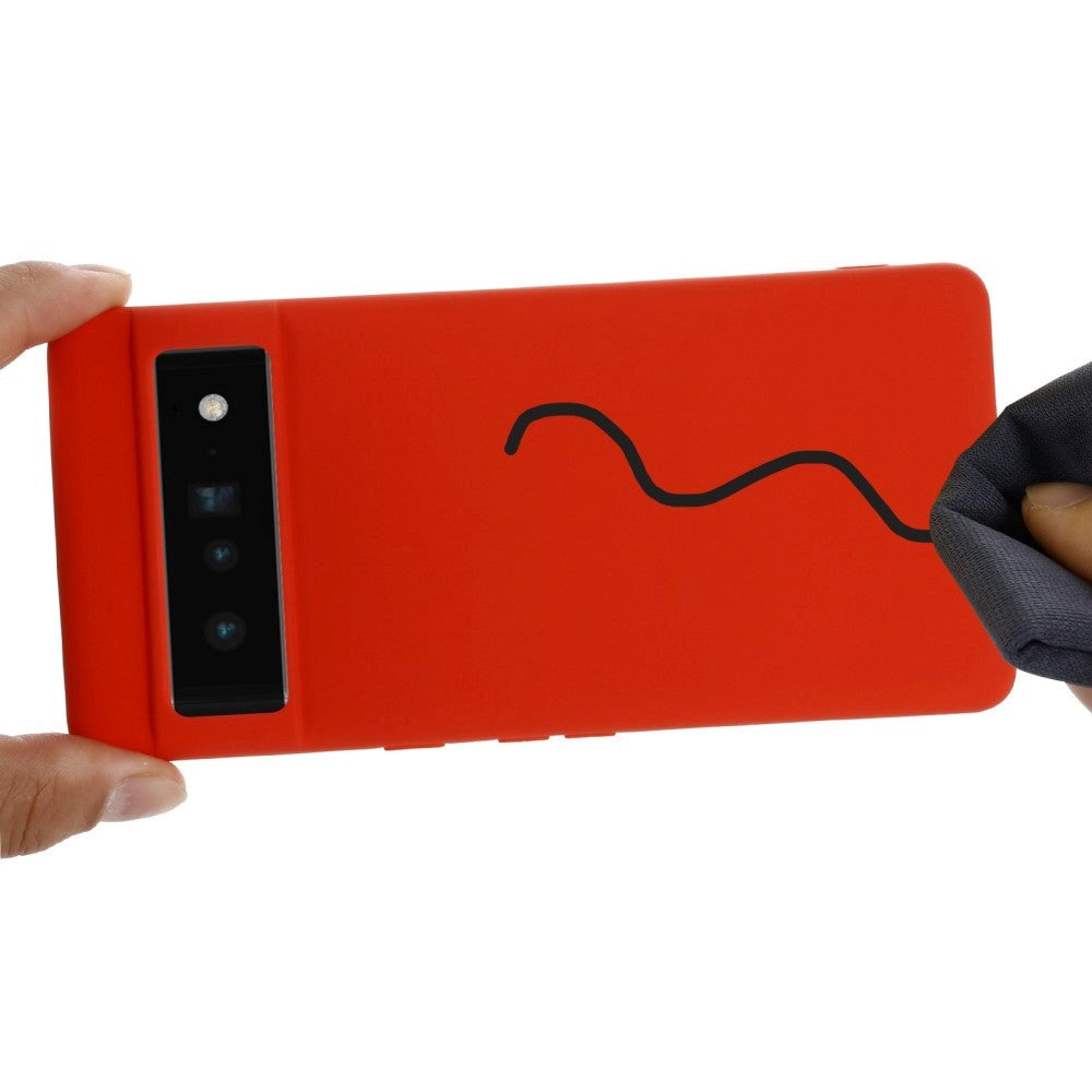 Google Pixel 7 Pro Liquid Silikone Cover m. Strop - Rød