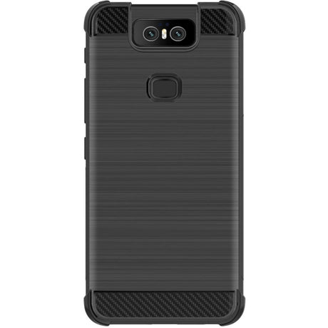 Asus Zenfone 6 (ZS630KL) IMAK Carbon Fiber Plastic Cover Sort