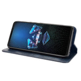 Asus ROG Phone 5 skinndeksel m. Lommebok og magnetisk lukking - blå