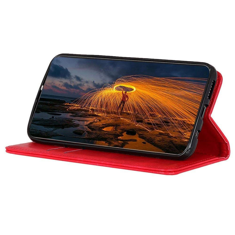 Asus ROG Phone 5 Læder Flip Cover m. Pung - Rød