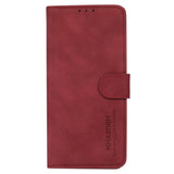 Asus ROG Phone 5 Khazneh Flip Leather Cover m. Lommebok - Stofftekstur - Rød