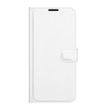 Asus Zenfone 8 Flip Litchi Faux Leather Flip Cover - Hvit