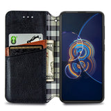 Asus Zenfone 8 Flip Retro Pattern Leather Flip Cover m. Lommebok - Svart