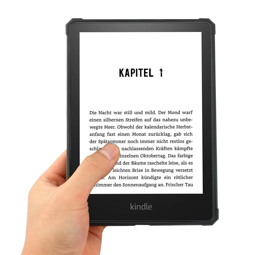 Amazon Kindle Paperwhite 5 11. generasjon (2021) Leather Flip Cover m. Sleep Function - Svart