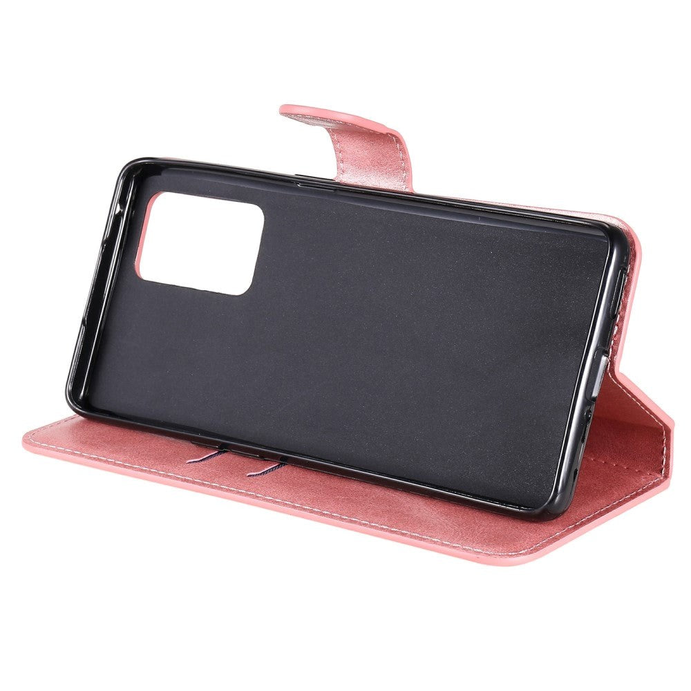 Oppo Reno6 Pro Leather Flip Cover m. Lommebok og magnetisk lukking - Rose gull