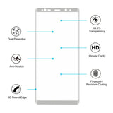 Samsung Galaxy Note 8 HAT PRINCE Skjermbeskytter i herdet glass (full størrelse med kurver) - Sølv