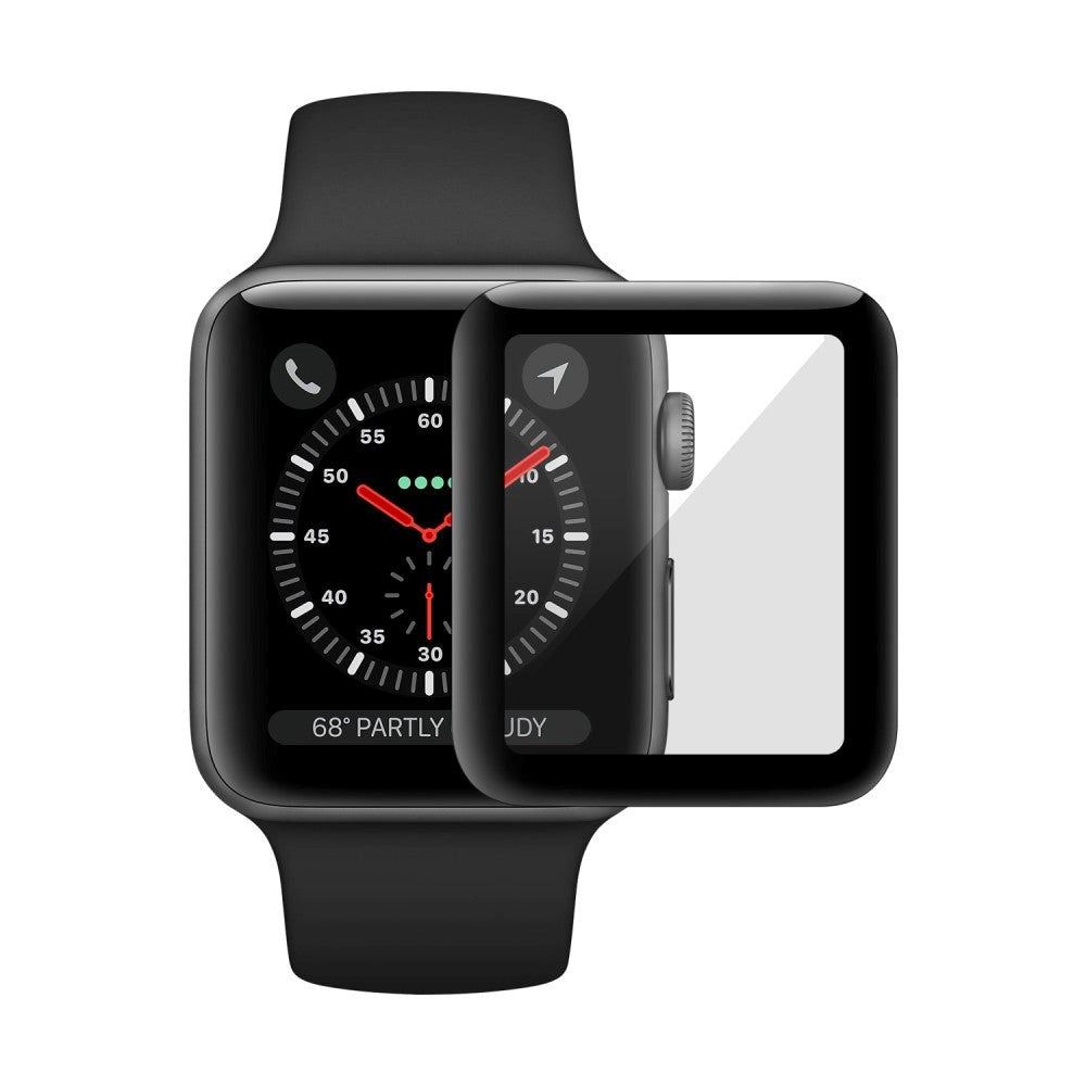 Apple Watch 3/2/1 (38 mm) skjermbeskytter - Full-Fit - Black Edge