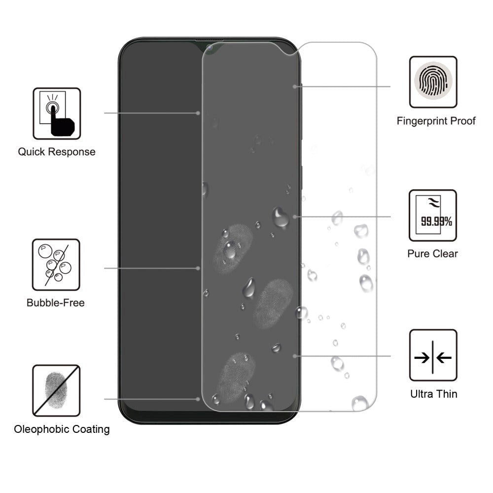 Samsung Galaxy A10 Cover Case Friendly Screen Protector - Gjennomsiktig