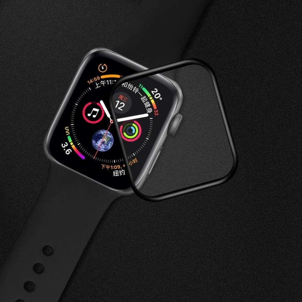Apple Watch Series 4/5/6/SE (44 mm) - Full-Fit - Skjermbeskytter - Svart