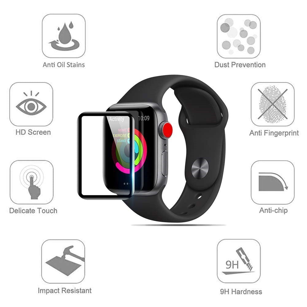 Apple Watch SE/6/5/4 (40 mm) - Full-Fit skjermbeskytter - Black Edge