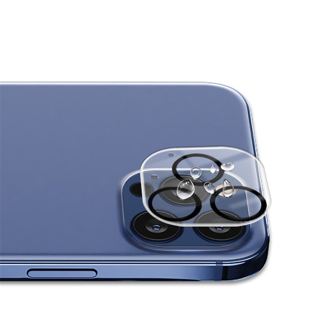 MOCOLO iPhone 12 Pro Max Beskyttelsesglas til Kameralinse - Gennemsigtig / Sort