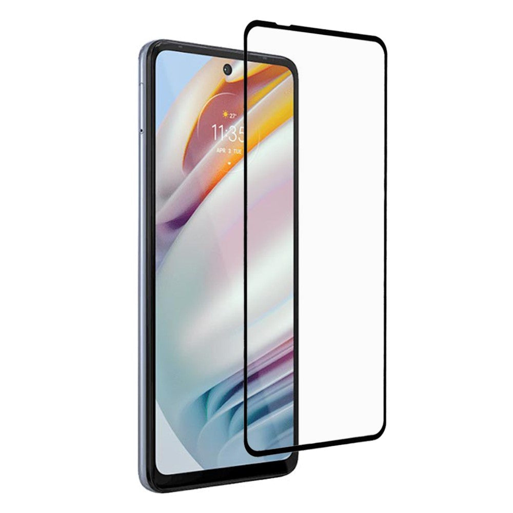 Motorola Moto G60 Full Fit herdet glass - Skjermbeskytter - Gjennomsiktig / svart kant