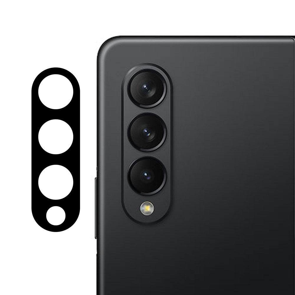 Samsung Galaxy Z Fold3 (5G) - Hærdet Kameralinsebeskyttelsesglas - Sort