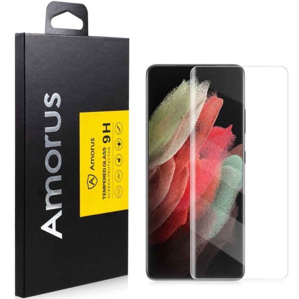 Samsung Galaxy S22 Ultra AMORUS Nano Optics m. Flytende UV - Herdet glass - Gjennomsiktig