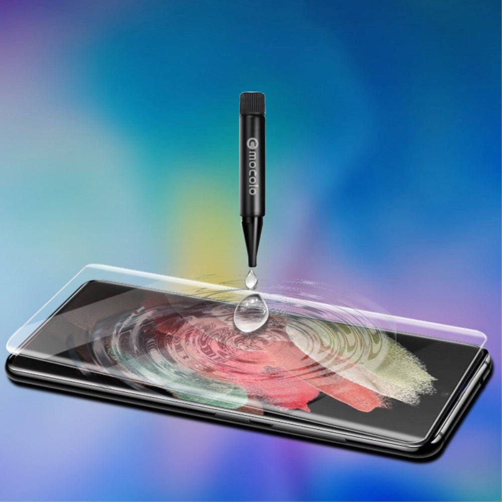 Samsung Galaxy S22 Ultra AMORUS Nano Optics m. Flytende UV - Herdet glass - Gjennomsiktig