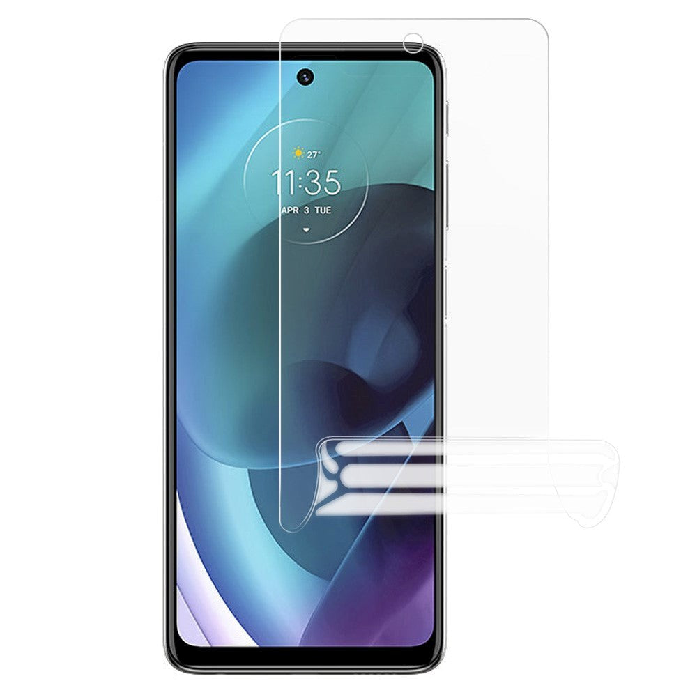 Motorola Moto G51 Full-Fit skjermbeskytter - Gjennomsiktig