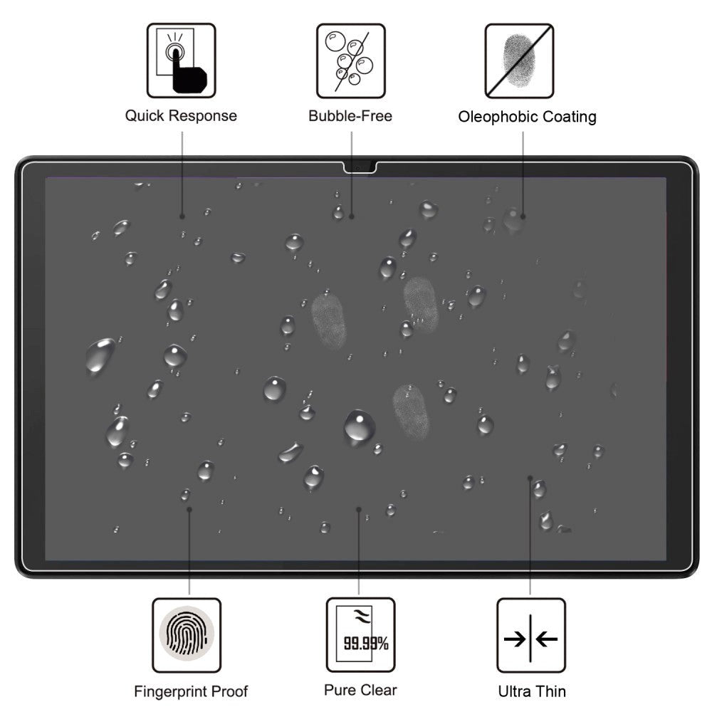 Lenovo Tab M10 Plus (3. generasjon) 10,6" (TB-125F/128F) Full-Fit skjermbeskytter - gjennomsiktig