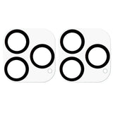 iPhone 14 Pro / 14 Pro Max herdet glass kameralinsebeskytter 2-pakning - gjennomsiktig med svart kant