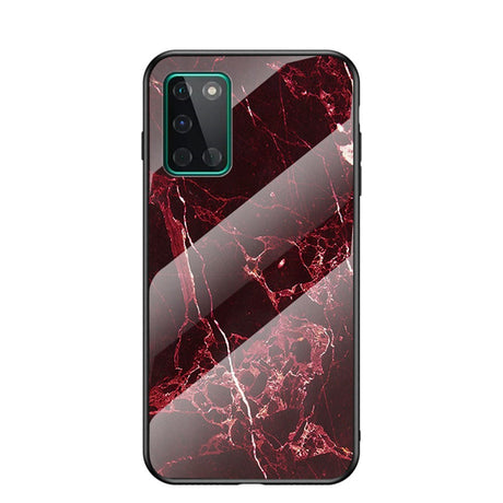 EIDERWOOD OnePlus 8T Hybrid Marmor Mobil Cover m. Glas Bagside - Rød