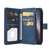 OnePlus Nord CE (5G) deksel i kunstskinn m. 15 kortholdere og stropp - blå