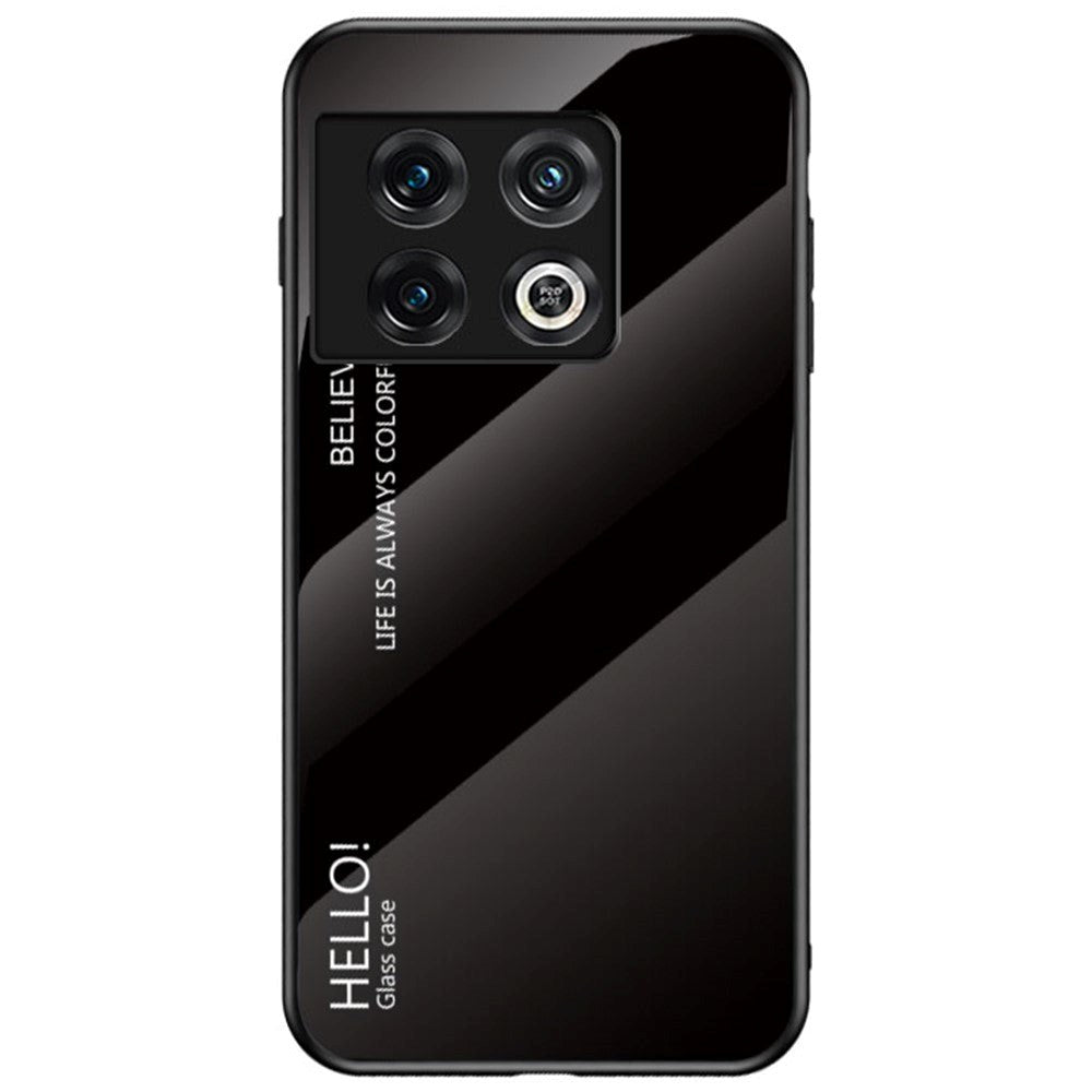 OnePlus 10 Pro Glass Bakdeksel - Hello - Svart