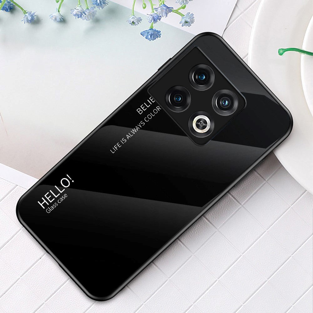 OnePlus 10 Pro Glass Bakdeksel - Hello - Svart