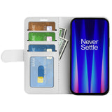 EIDERWOOD - OnePlus Nord CE 2 (5G) - Kunstlæder Flip Cover m. Kortholder & Ståfunktion - Hvid