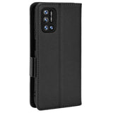 Doogee N40 Pro PU Litchi Leather Flip Cover m. Lommebok - Svart