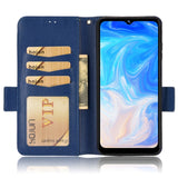 Doogee N40 Pro PU Litchi Leather Flip Cover m. Lommebok - Blå