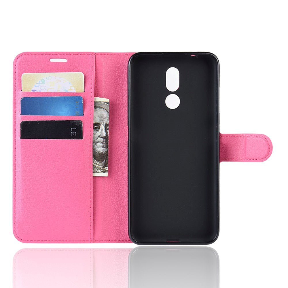 Nokia 3.2 Leather Flip Cover m. Lommebok - Rosa