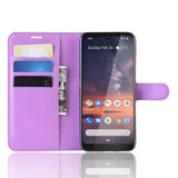Nokia 3.2 Leather Flip Cover m. Lommebok - Lilla