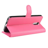 Nokia 2.3 Litchi skinndeksel m. Lommebok - Rosa