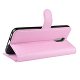 Nokia 2.3 Litchi skinndeksel m. Lommebok - Rosa