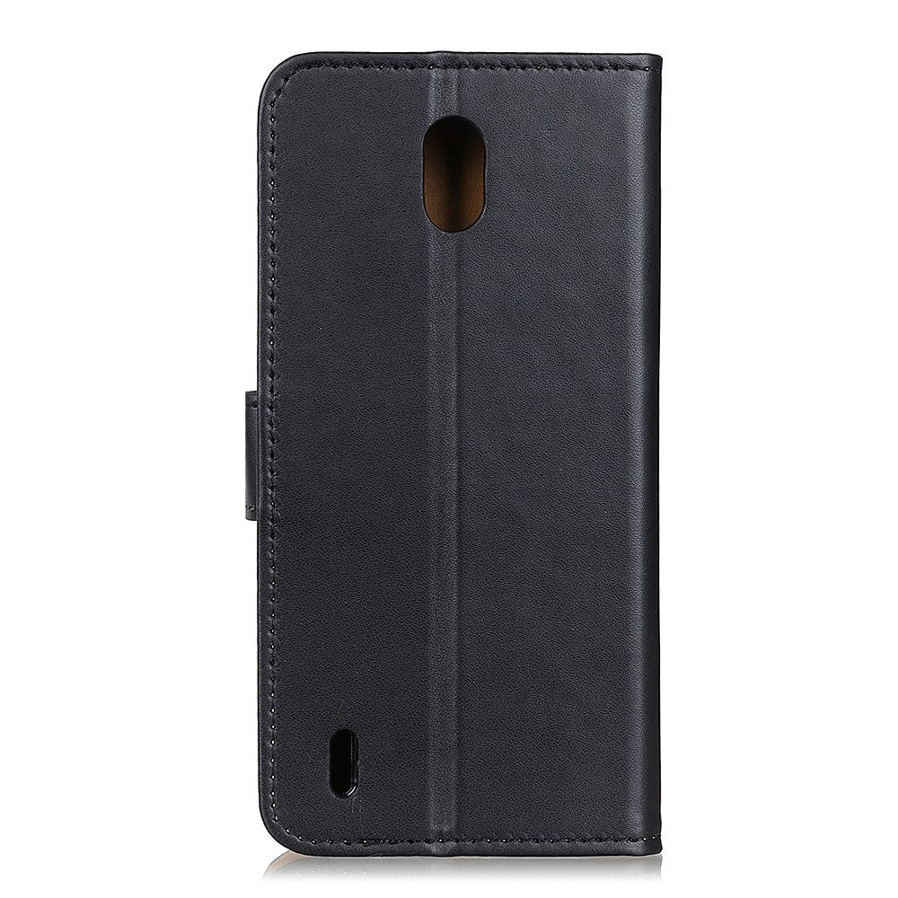 Nokia 1.3 Leather Flip Cover m. Stativ og kortholder - svart