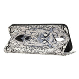 Nokia 1.3 skinndeksel m. Lommebok abstrakt ugle og ulv