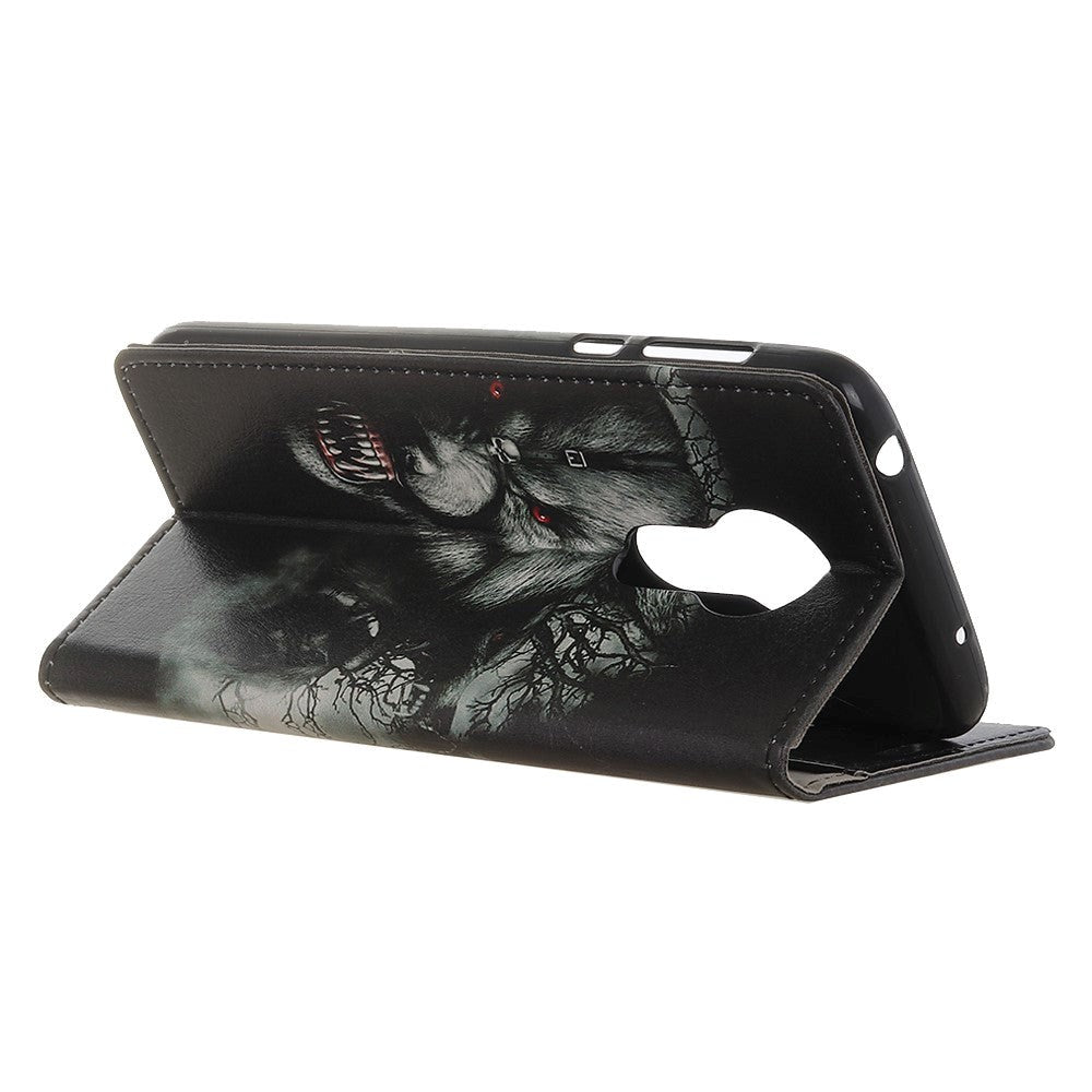 Nokia 5.3 skinndeksel m. Kortholder - Grim Wolf