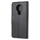 Nokia 5.3 Leather Flip Cover m. Lommebok - Ugler i Wood Black