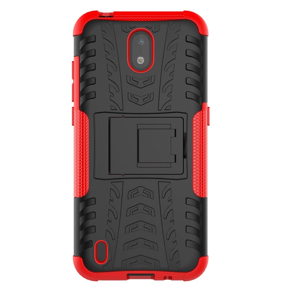 Nokia 1.3 Cool Tire Craftsman Cover m. Stativ - Svart / Rød