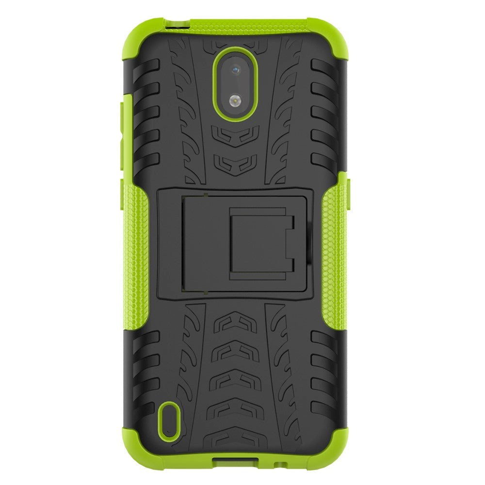 Nokia 1.3 Cool Tire Craftsman Cover m. Stativ - Sort / Grønn