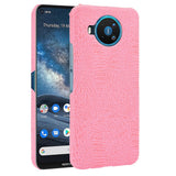 Nokia 8.3 (5G) kunstlær plastdeksel Crocodile Texture - Rosa