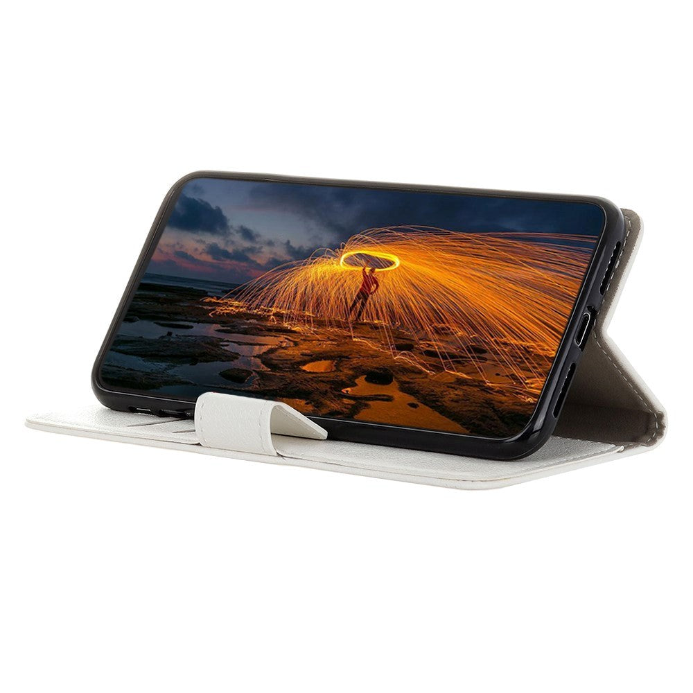 Nokia 3.4 skinndeksel m. Lommebok - Hvit