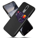 Nokia 2.4 stoffdekket plastdeksel m. Skinnkortholder - svart