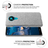 Nokia 3.4 Stoffdekket plastbakdeksel - grå